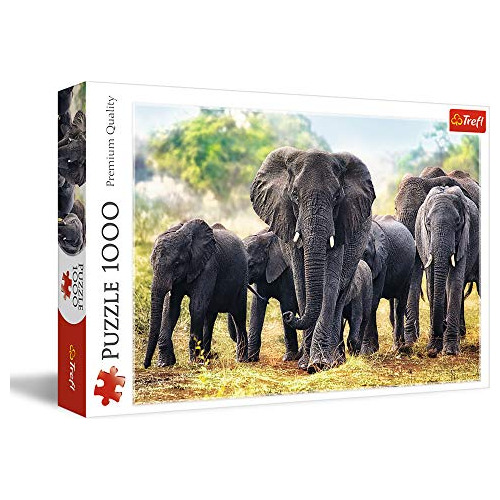 Rompecabezas De 1000 Piezas, Elefantes Africanos, Anima...
