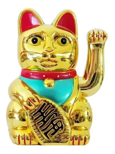 Maneki Gato Chino Atrae La Suerte Y Fortuna, Feng Shui 18cm