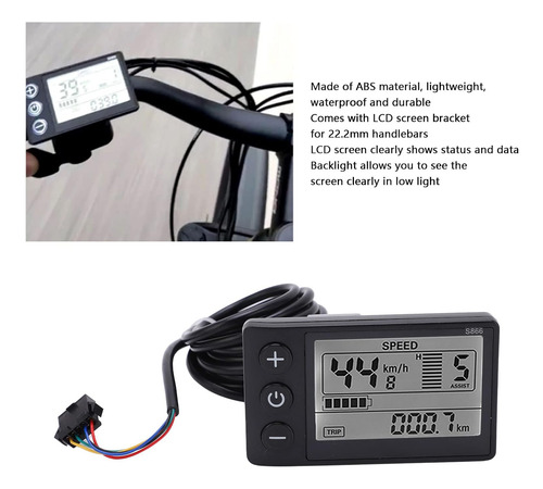 Medidor Lcd Con Pantalla De Bicicleta E, Soporte De Pantalla