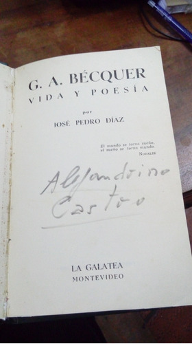 Libro  G.a Becquer Vida Y Poesía  Primera Edición