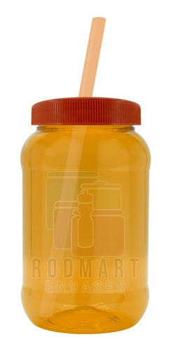 Imagen 10 de 10 de Mason Jar,dulcero,500ml Pigmentado, Popote 50 Pza Lisas