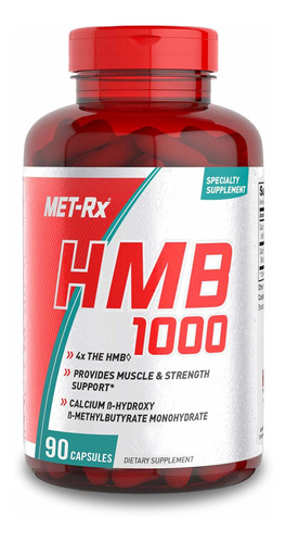 Met-rx Hmb 1000 Cápsulas De Suplemento De Dieta, 90 Unidades