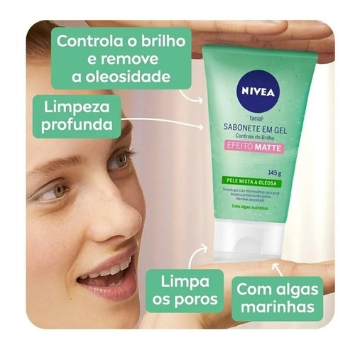 Sabonete Facial Gel Nivea Controle De Brilho Efeito Mate Momento De Aplicação Dia/noite Tipo De Pele Todo Tipo De Pele