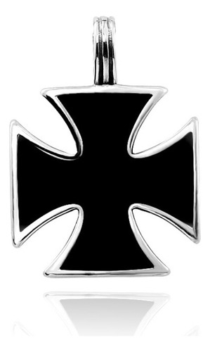 Collar Dije Cruz Alemana Templario Casual Acero Inoxidable