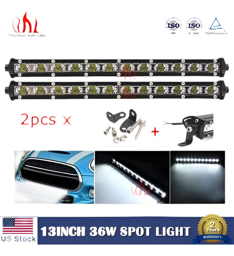 2 Pulgadas 13 Pc 36w Cree Slim Led Trabajo Luz Barra Ip67 65