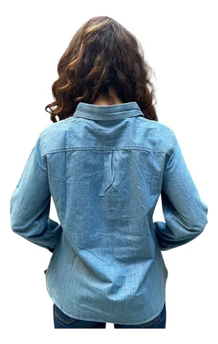 Camisa de jean mujer talle grande hotsell