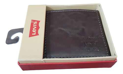Monedero Levi S para hombre modelo 31lp220115, color marrón oscuro, diseño de tela suave