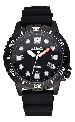 Reloj Zoea Ez8002-h Negro Cuarzo Resistente Al Agua 30m
