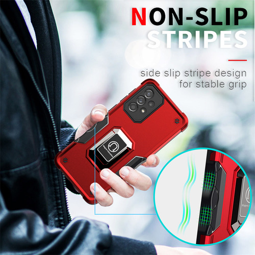 Funda Armor Para Samsung Galaxy A73 A53 A33 A23 A13 A04s 4g 5g Coque Ring Stand, A Prueba De Golpes, Soporte Magnético, Protección Trasera