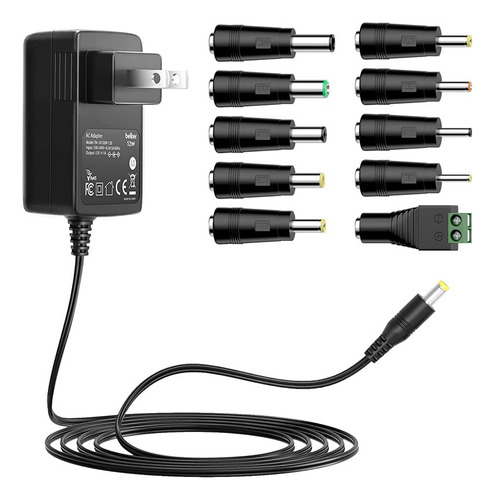 Belker 12v 1a Ac Dc Adaptador De Pared Cargador De Corriente