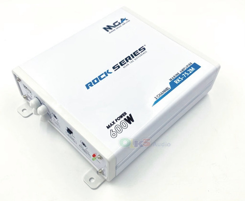 Imagen 1 de 6 de Amplificador Marino 2 Canales 300w Rms Rockseries Rks-75.2m