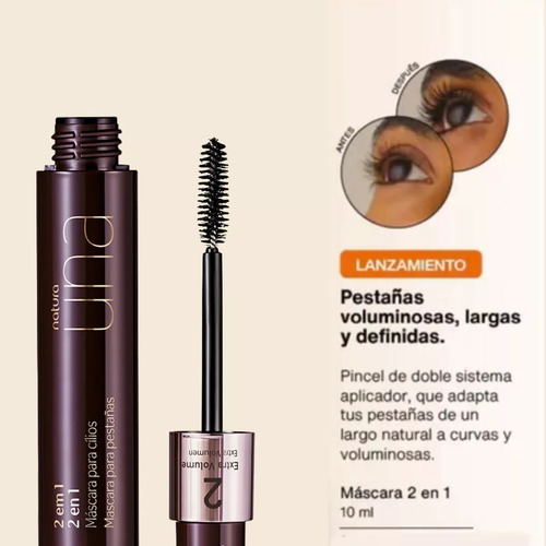 Máscara Para Pestañas Natura Una 2 En 1 10ml Rimel. Original