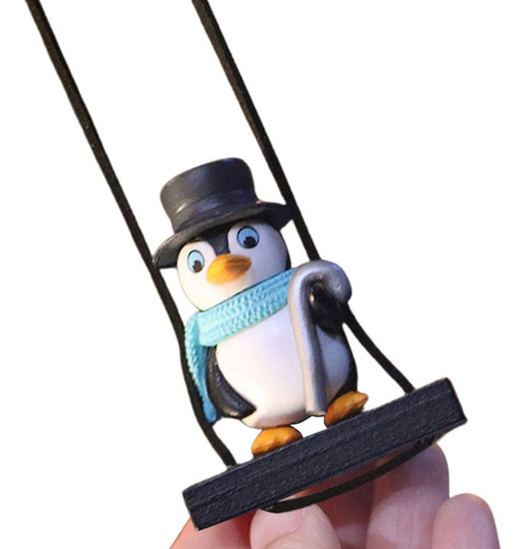 Columpio Pingüino Colgante Caballero Auto Espejo Retrovisor