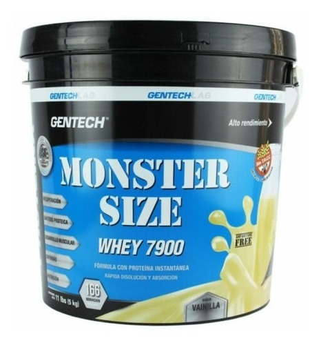 Whey Protein Monster Size 5 Kg Proteína 166 Servicios 