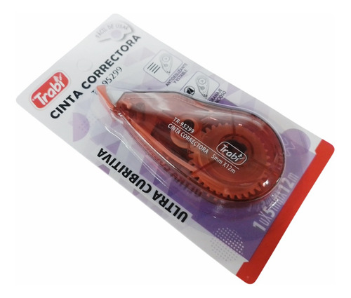 Cinta Correctora Trabi 5 Mm X 12 Mts X 3 Unidades