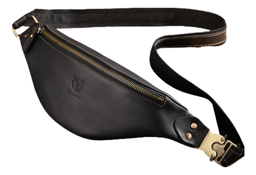 Pacote De Cintura Vintage De Couro Genuíno Fanny Men Cowhide