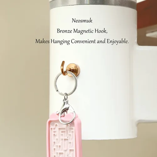 10 Ganchos Magneticos De 10kg Color Bronce