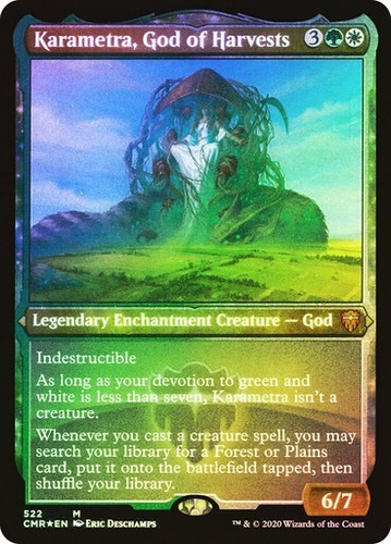 Magic Karametra, God Of Harvests (foil Etched) Commander Leg