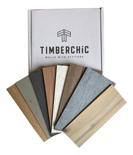 Timberchic Plancha Madera Para Pared Aplicacion Facil Solo