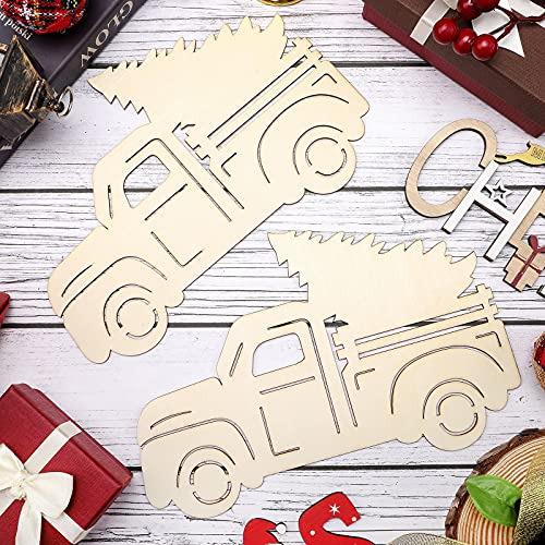 6 Piezas De 10 Pulgadas De Camión De Navidad, Rebanada...