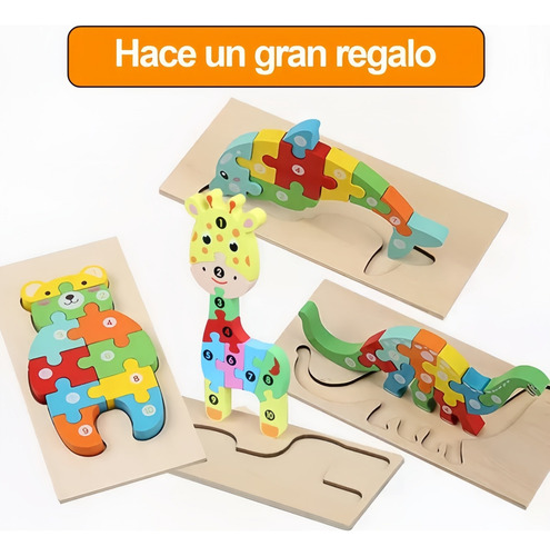 Juguetes Infantiles De Rompecabezas Digitales De Madera Con