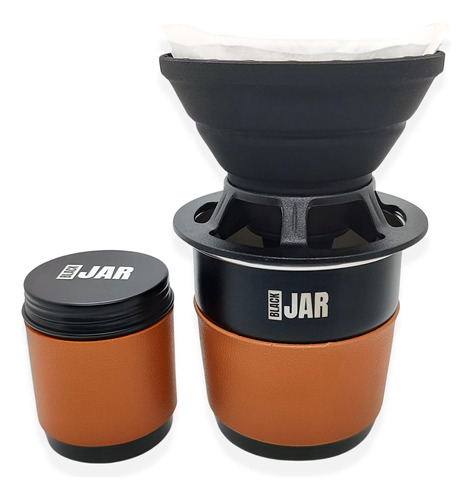 Black Jar - Juego De Cafetera Portátil Para Viajes, Silico.