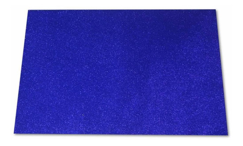 Eva Com Glitter 40x60 Azul Pacote Com 5 Folhas