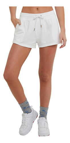 Champion Shorts Mujer Campus French Terry 2.5 Pul Azul Claro