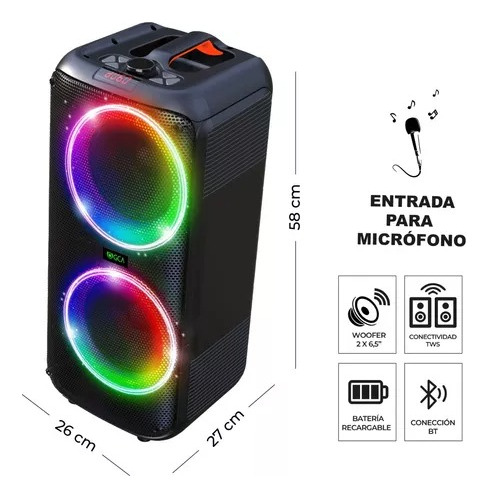 Parlante Gca Luces Rítmicas Flash Sp-3602