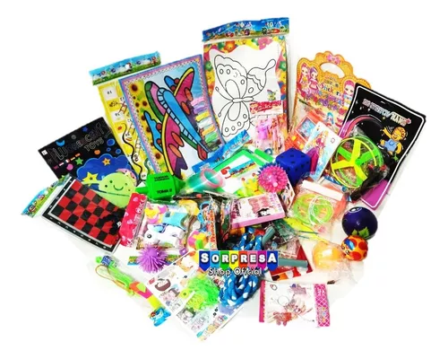 Bolsa con juguetes para piñatas  Detalles para fiestas infantiles