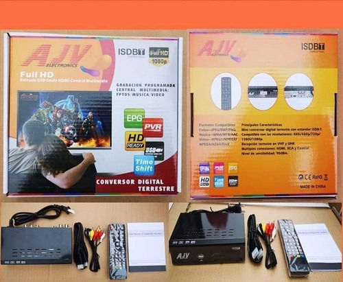 Tv Digital Decodificador Sintonizador Ful Hd 1080p Tdt Isdbt