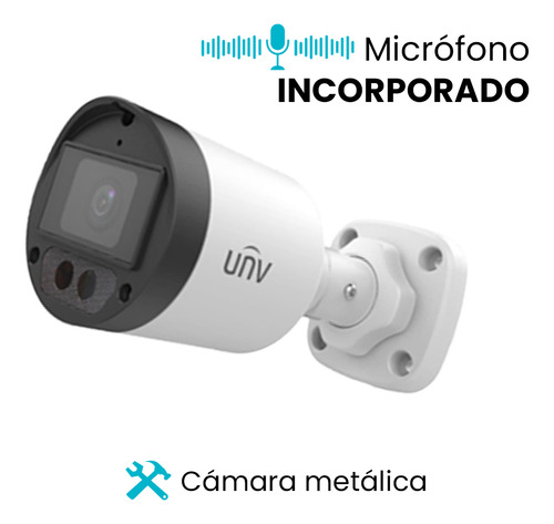 Uniarch Kit De Seguridad Kit-uac-104g-b122-cc-2tb 4 Cámaras Análogas 2mp Imagen A Color 24/7 + Hdd 2tb Micrófono Incluido Metálicas Protección Exterior Ip67 Máxima Seguridad B122 Cctv
