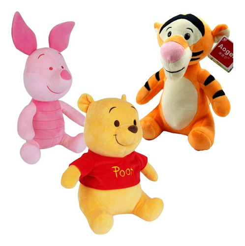 Peluche De Peluche De Winnie The Pooh And Friends, 3 Piezas