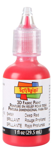 Scribbles 14700 Pintura De Tela 3d Brillante - Rojo Profundo