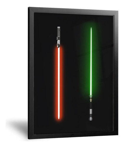 Cuadro Minimalista -star Wars Sables Laser - 30x42 Cm