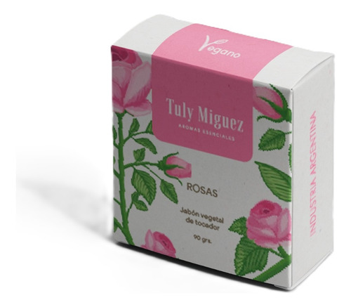 Jabon Vegetal Tuly Miguez Rosas X 90g - Ideal Deco