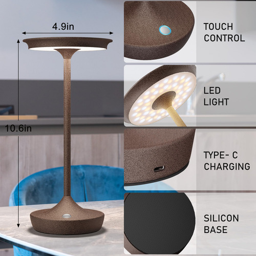 Lámparas De Mesa Recargables Inalámbricas Portátiles Led 3 C