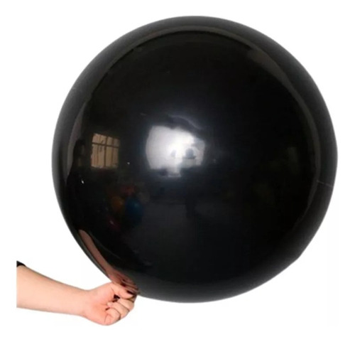 1 Unidade Balão Bexiga Extra Big 35 Pol (81cm) - Cores Cor Preto