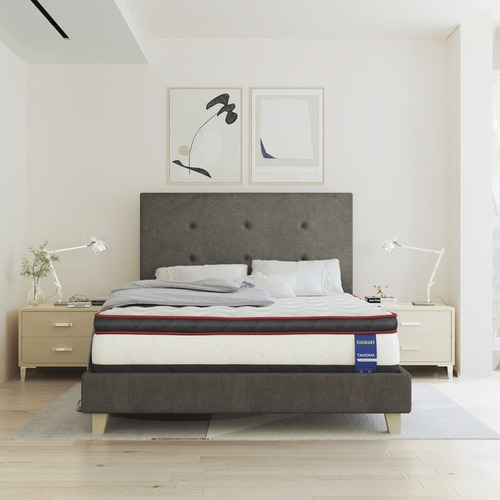 Imagen 3 de 5 de Combo Colchón Eldorado King Tahoma 200 X 200 Cm + Cama Suiza