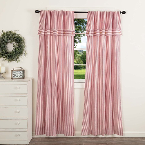 Farmhouse Tic Stripe Juego De Cortinas Con Paneles De 9...