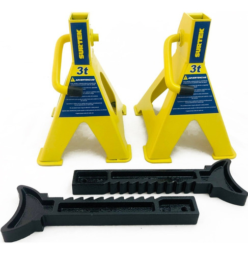 Imagen 7 de 10 de Torres Caballetes Soporte Auto Camioneta 3 Ton. 1 Par Surtek