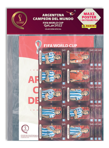 Maxi-póster Oficial Argentina Campeón Del Mundo Qatar 2022