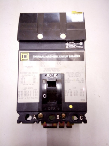 Interruptor Termomagnetico I-line 3p 20a  Mod Fa36020 Mca Sq
