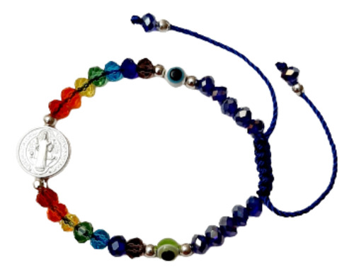 Pulsera San Benito 7 Chakras - Regula Energia Y Proteccion E