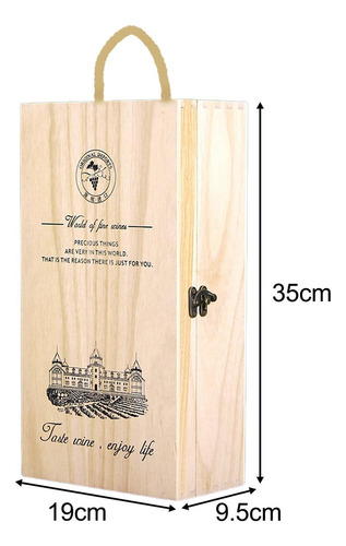 Caja De Vino Clásica Con Capacidad Botellas Para