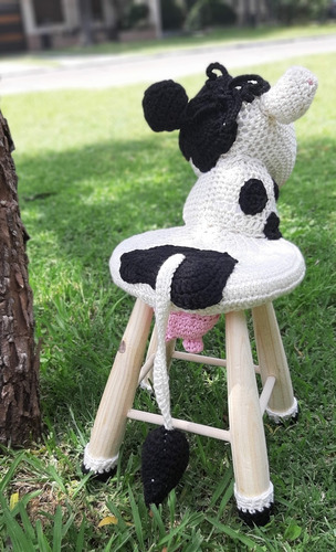 Imagen 4 de 4 de Banquito Infantil De Madera Eulogia Amigurumi Tejido Crochet