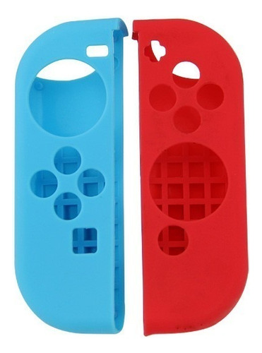 Capa Protetora Silicone Joy-con Compatível Nintendo Switch Cor Azul/vermelho