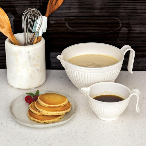 Tazón Para Batir Con Asa 2.4l. Nordicware Color Blanco