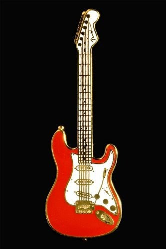 Pin Fender Stratocaster Rojo White Pickguard Harmonia Co