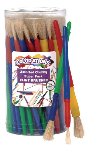 Colorations Surtido Chubby Brush Super Pack, Set De 60, 3 Ta